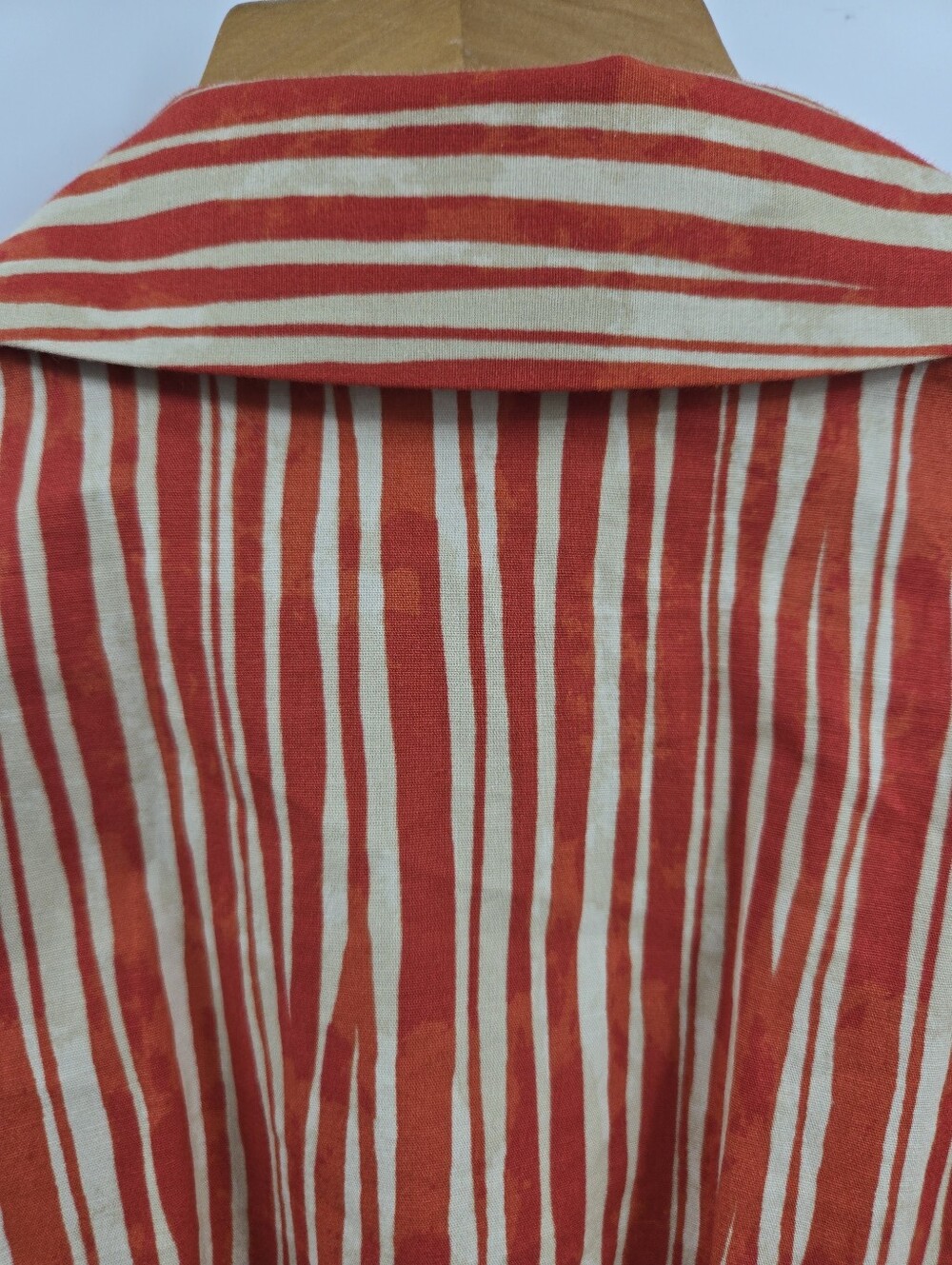 Anthropologie Exquise The Tobie Shirt Dress Striped Red Button Midi - Picture 10 of 16